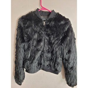 Retro By Mejane Black Faux Fur Jacket w/ Tags Size M